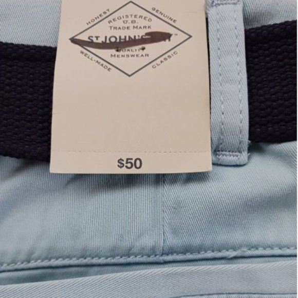 St. John's Bay Comfort stretch Men's 7" Inseam Belted Chino Short Size 42 NEW - Picture 6 of 7